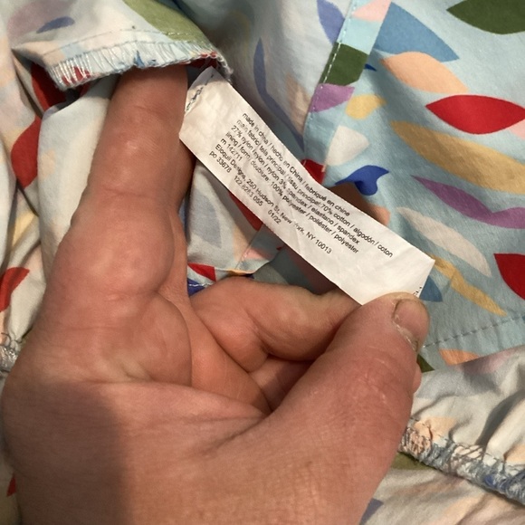 Eloquii Tie Shoulder Smocked Midi Dress Size 26 Multi Abstract Print - Picture 7 of 7